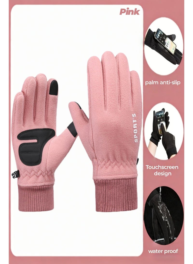 Zesen Women's Touchscreen Winter Gloves, Waterproof Windproof Warm Gloves for Cycling Running Hiking Skiing Work Driving - Image 1